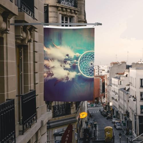 Drapeau de maison robuste attrape-rêves double face grand format résistant toutes saisons