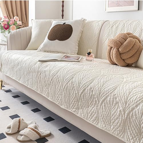 Xabelle 純綿ソファーカバー 90x180cm セパレート ソファーシーツマルチカバー 滑り止め 替えソファカバー1人掛け 2人掛け 3人掛け 4人掛け 大判 清潔簡単 ソファー保護カバー室内マット 肘なし汚れ防止 傷防止 犬猫対策 爪とぎ防止 四季