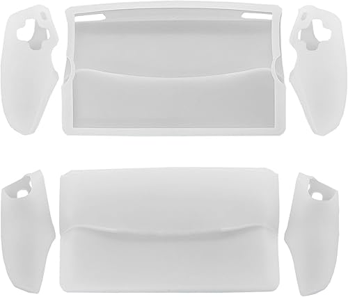 Buziba Controller Silicone Cover Controller Skin Split Protective Sleeve for PS5 PlayStation Portal Handheld Game Console Soft Rubber Case (White)