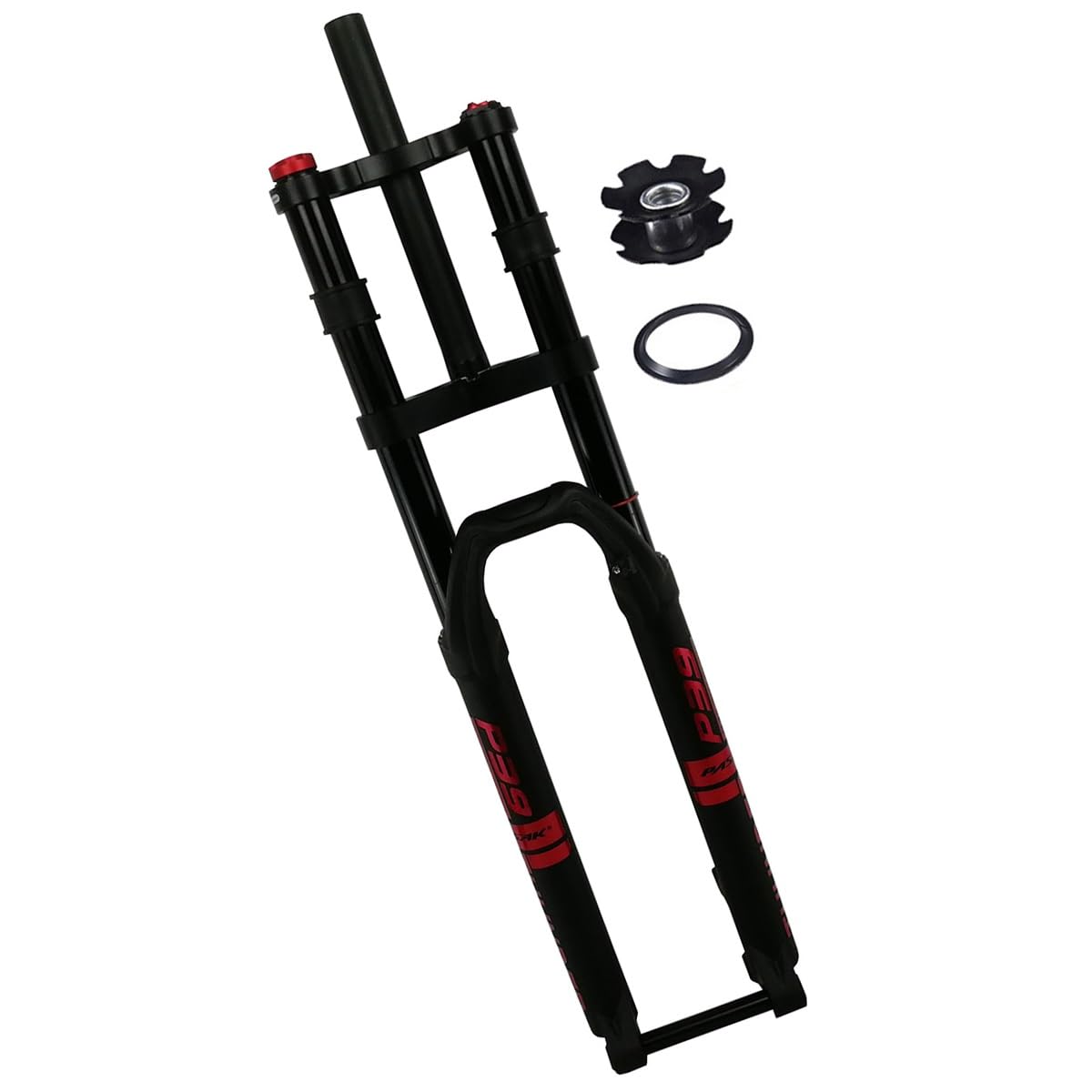 Horquilla de suspensión para Bicicleta de montaña de 27,5 y 29 Pulgadas, Horquilla Delantera para MTB, Recorrido de 160 mm, Tubo de dirección sin Rosca de 28,6 mm, Eje pasante de