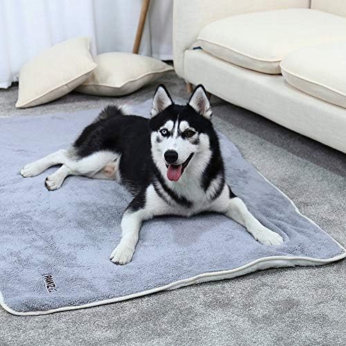 PAWZ Road Thick Dog Fleece Blanket soft, Large Warm Pet Dog Blankets washable for cats dogs Grey 150x100cm