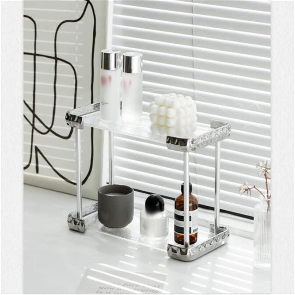 Storage Rack Bathroom Rack Desktop Dressing Table Cosmetics Bathroom Shelf Toilet Wash Hand Washing Countertop(E)