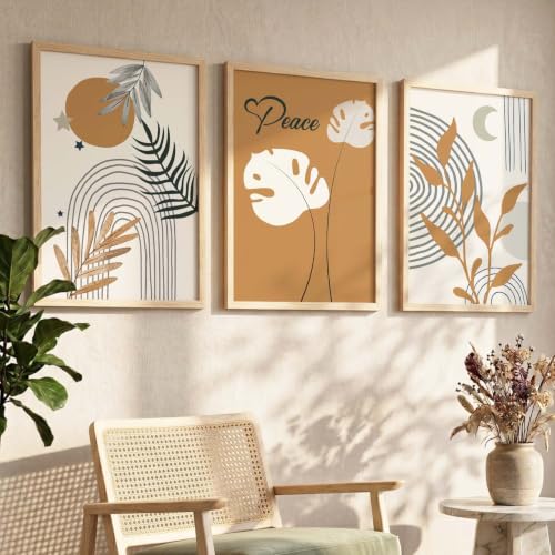 Image of kotart Painting for Wall Decoration - Modern Art Wall Decor Framed Painting for Living Room Bedroom - Framed Wall Posters /Paintings with Frame Set of 3 (Art 8, 10x13 inch)