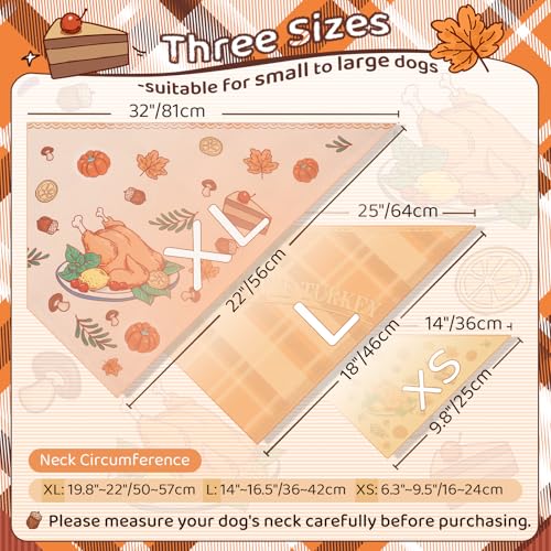 50% Off Thanksgiving Dog Bandanas 2-Pack, Reversible & Adjustable - Image 2