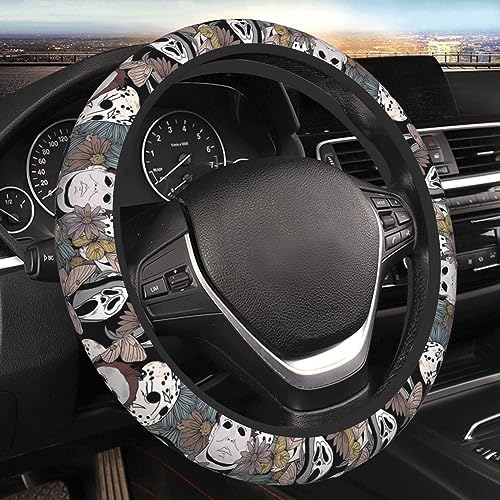 FORTTS Halloween Horror Movie Steering Wheel Cover Universal 15 in Car Accessories