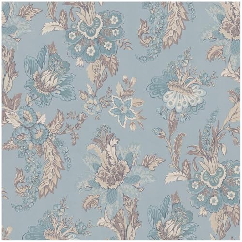 YöL Edward Duck Egg Wallpaper - Floral Botanical - Elegant Contemporary Sophisticated Versatile - 10.05m x 53cm Roll - Feature Statement Wall - Bedroom Living Room Lounge