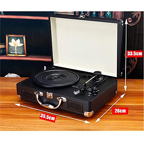DRSM Rétro Gramophone Multi-Function Portable Bluetooth Vinyl Record Turntable Player – Enregistreur Noir - Les Beatles, Paul McCartney, John Lennon, RIngo Starr, George Harrison DRSM Rétro Gramophone Multi-Function Portable Bluetooth Vinyl Record Turntable Player - Enregistreur Noir – Image 4
