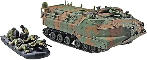 Aoshima Kit de escala 1/24 056653 JGSDF Vehículo anfibio de asalto (AAVC7A1 RAM/RS) Operación de aterrizaje de islotes de comando - Kit de