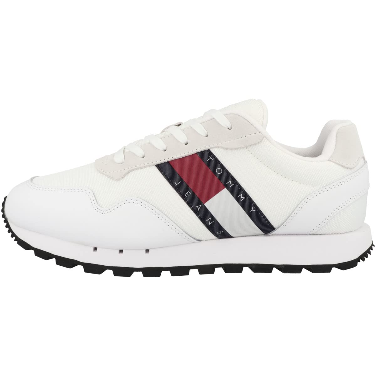 Tommy Hilfiger Tommy Jeans Hombre Runner Sneaker Retro Zapatillas de deporte, Blanco (White), 44 EU