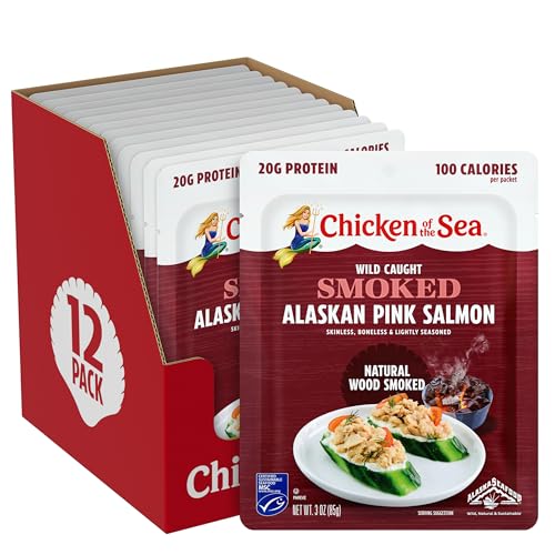 Chicken of the Sea Smoked Alaskan Pink Salmon, 3oz, 12 pouches