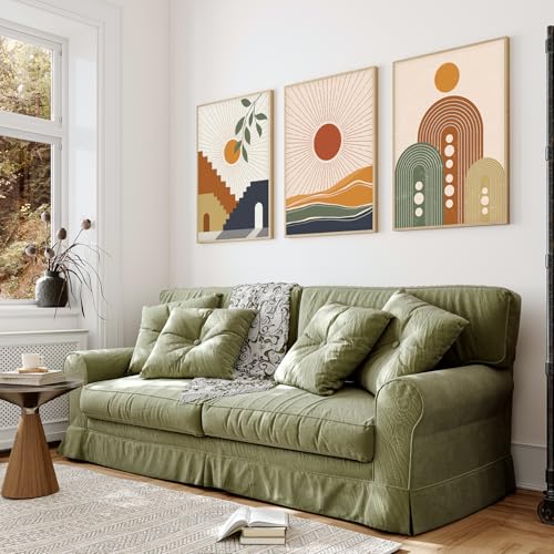 Image of BANGERZ Wall Art Painting Boho Artwork Living Room and Bedroom Frames Decor, Office and Framed Hotel Decoration Big Size Set of 3 (Artwork 3, 13x19 inch)