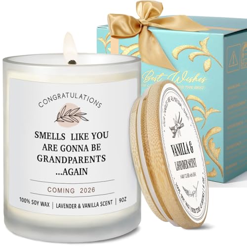 You're Going to Be Grandparents Again Baby Announcement Candle Pregnancy Announcement...