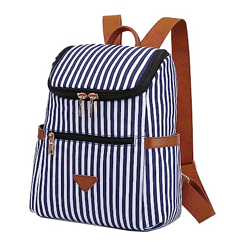 Sac à dos d'école pour femme en toile avec fermeture éclair sécurisée