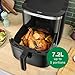 Bosch Series 6 Air Fryer XXL, MAF671B0GB, 7.2 L Capacity, 7 Presets Programmes, Illuminated Viewing Window, Shake Alarm, Intuitive Digital Touchscreen, Up to 65%* Faster Cooking, Black