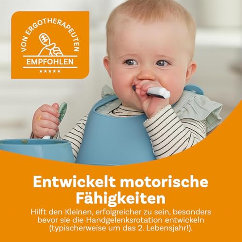 NumNum GOOtensils Esslernlöffel Baby 2er Blau/Orange - Beikost Löffel 6+Mon – Ansicht 5