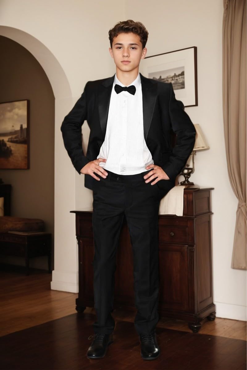 Vestito da cerimonia nuziale per ragazzi ragazzi Comunione vestito battesimo vestito 2 pezzi bambini smoking festa per bambini abiti da ballo nero