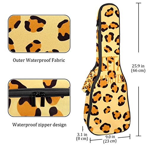 Housse de transport pour ukulélé – Imprimé léopard – Pour concert soprano ténor – 58,4 cm – Épaisseur : 10 mm - Les Beatles, Paul McCartney, John Lennon, RIngo Starr, George Harrison Housse de transport pour ukulélé - Imprimé léopard - Pour concert soprano ténor - 58,4 cm - Épaisseur : 10 mm – Image 5