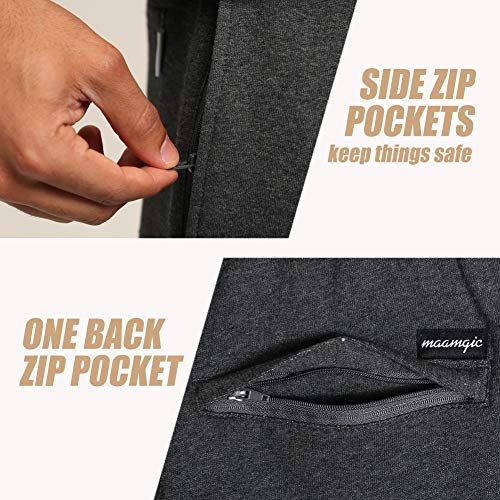 maamgic Mens Athletic Gym Shorts 5.5" Elastic Waist Casual Pajama Pocket Jogger Men Workout Short Pants - Image 4