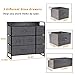 Kamiler 7 Drawer Dresser,3-Tier Storage Organizer,Chest of Drawers for Bedroom,Hallway, Entryway,Nursery,Closets-Sturdy Steel Frame,Wood Top,Removable and Easy Pull Fabric Bins(Gray)