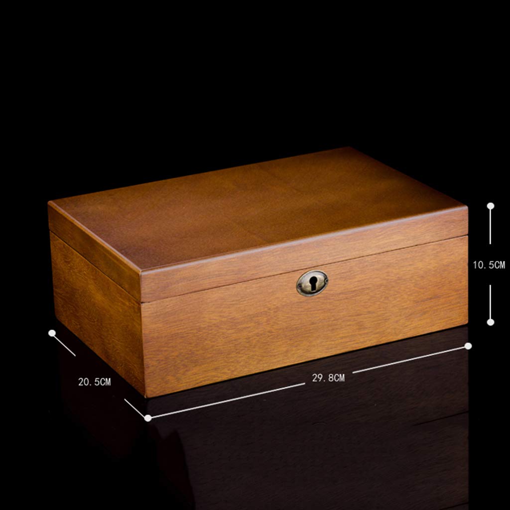 MUSUMI Caja de reloj con almohadas suaves, 10 ranuras, caja de almacenamiento para exhibición de joyas, organizador de pulseras de Madera para Hombres y Mujeres
