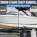 [1 Galllon] Instant Boat Hull Cleaner - Made in USA - Powerful Dual Acid Formula Easily Removes Scum Lines, Rust Stains, Hard Waterlines, & More from Fiberglass, Gelcoat & Painted Boat Surfaces