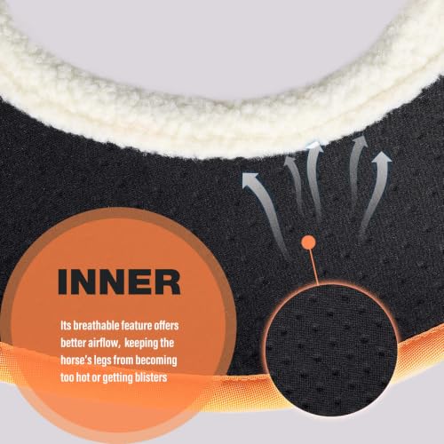 Image of Harrison Howard Essential Bell Boots Shock Absorption with Fleece Trim Non-Rotating Reinforcement