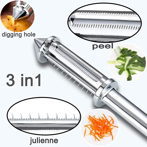 Dzhzuj Multifunctionele Plantaardige Peeler, Groentesnijder & Fruit Dunschiller Appelschiller Komkommer Julienne Slicer… - Image 4