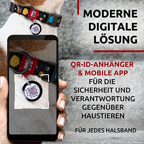 WAUDOG Verstellbares Welpenhalsband für kleine Hunde – Hundehalsband Welpen Jungen & Mädchen Welpenhalsbänder Nylon große Rassen (NASA, 9 3/4 ''-13 3/4'' Hals)