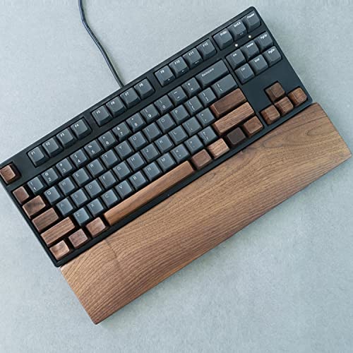 Aothia handgelenkauflage tastatur holz-Keyboard wrist rest support,Gaming handballenauflage tastatur, Anti-Rutsch und Ergonomisch für Ihre Handgelenkarbeit(36x8x2cm Walnuss) Cover