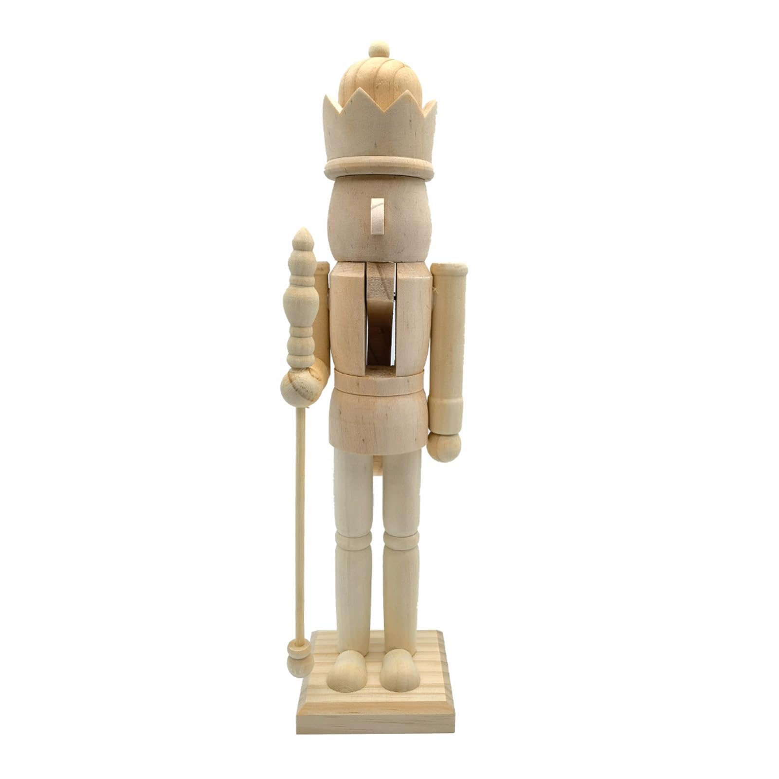 Gryphvex 10 Inch Wooden Nutcracker Soldier Figure, Xmas Undecorated Wooden Nutcracker Christmas Decor for Holiday Display, Shelf or Mantel Ornament
