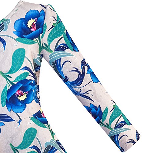 Sunny Fashion Girls Dress Green Forest Red Fox Long Sleeve Size 4-104