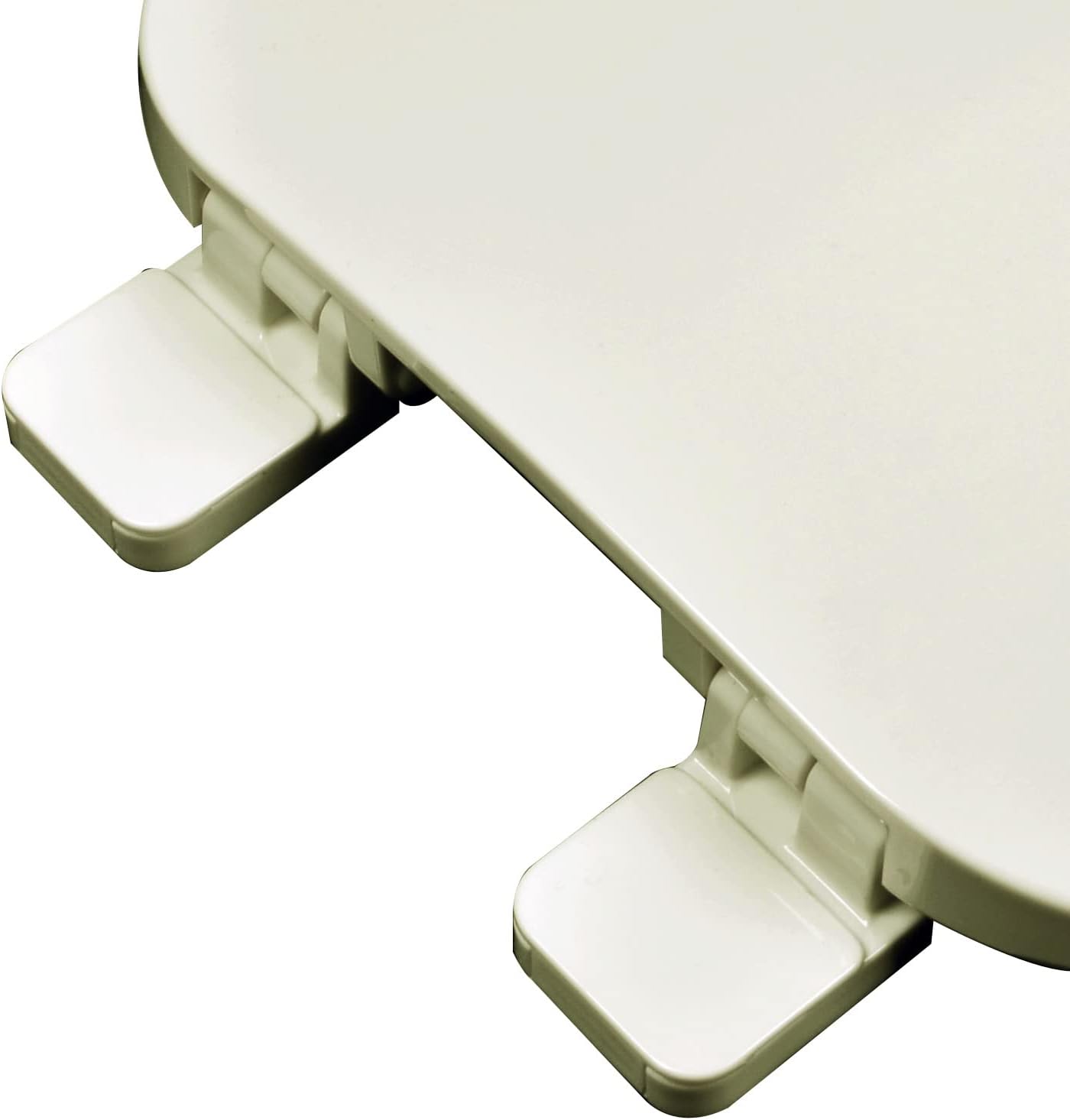 2Q1E3-02 Builder Grade Plastic Toilet Seatwith Vari-Adjust Lok-Down Hinge and Quik-Lok Mounting Hardware, Elongated, Biscuit/Linen