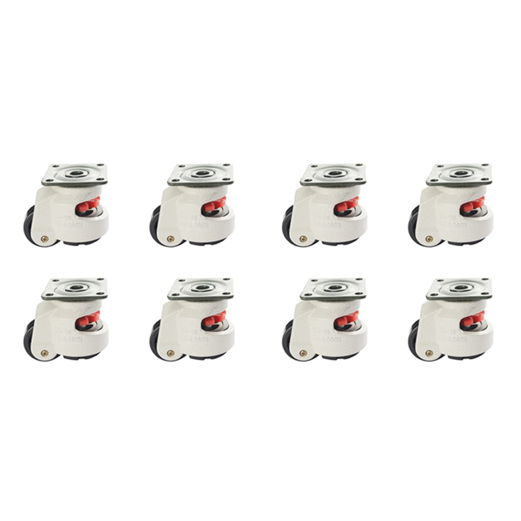 Pied en caoutchouc 40F réglable pour chariot et meuble lourd charge 60kg