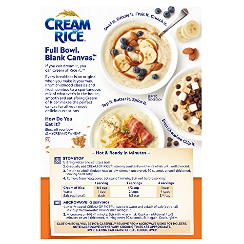 Cream Of Rice, Instant Hot Cereal, 1.5 Ounce (Pack Of 8) #TOP2