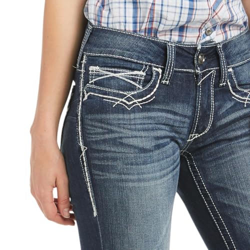 ARIAT Women's R.E.A.L. Mid Rise Stretch Entwined Boot Cut Jean4