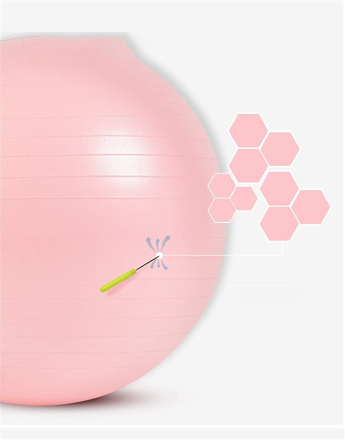 Pelota de Pilates Bola de Ejercicios de diseño Mate de 55-75 cm, Bola de Fitness, Bola de Yoga de Pelota de Pilates para Hacer Ejercicio y Adelgazamiento Bolas de práctica en Miniatura(65CM)