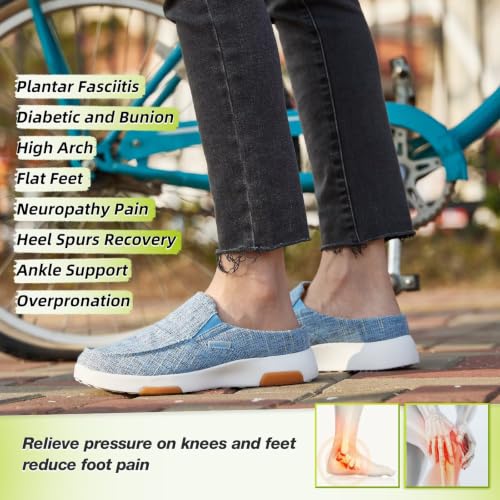 Image of OrthoComfoot Women's Arch Support Shoes,Plantar Fasciitis, Foot and Heel Pain Relief, Orthopedic Boat Shoes for Diabetic Bunions
