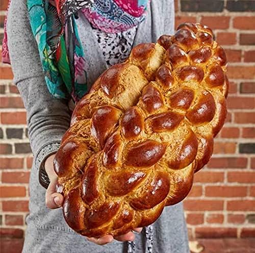 Kosher Challah Bread by Challah and Co. – Extra Large 5 Pound Braided Ceremonial Challah for Special Occasions, Celebrations and Holidays