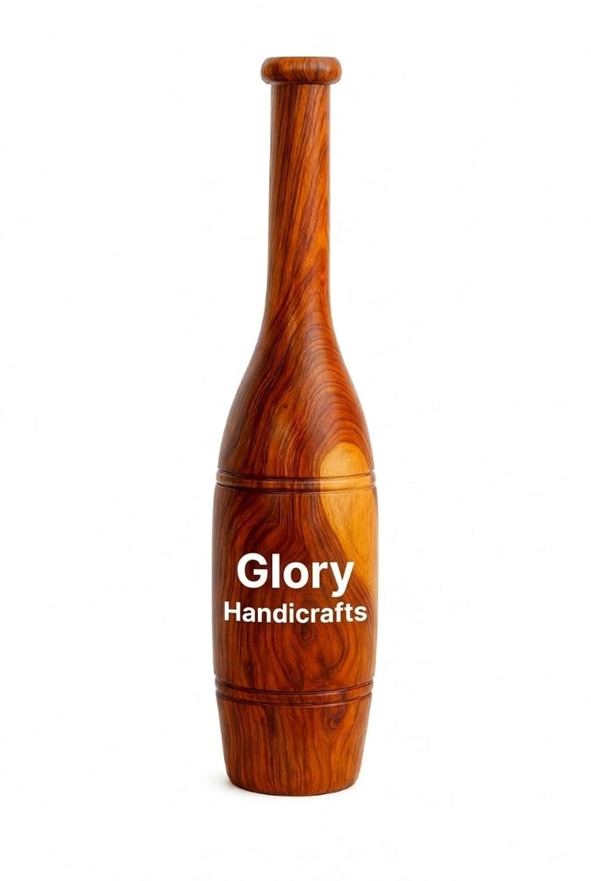 Wooden Indian Club Mugdar 7 Kg | Oval Karla Kattai Gada for Functional Fitness | Traditional Clubbell for Full Body Workout, Shoulder Mobility, Grip Strength & Home Gym Set of 1-image-44