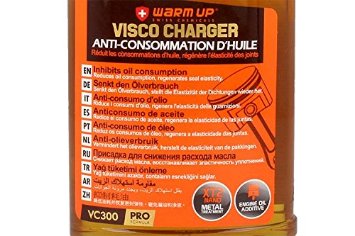 WARM UP Visco Charger VC300 Miglioratore Viscosità D'olio Motore Riduce Consumo Antiattrito Rigenerante Guarnizioni 300ml