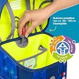 Step by Step Cloud zestaw tornister szkolny, 5-częściowy, ergonomiczny tornister z odblaskami, regulacja wysokości z paskiem biodrowym, od 1 klasy, 19 l, Police Truck Charly - niebieski, Einheitsgröße