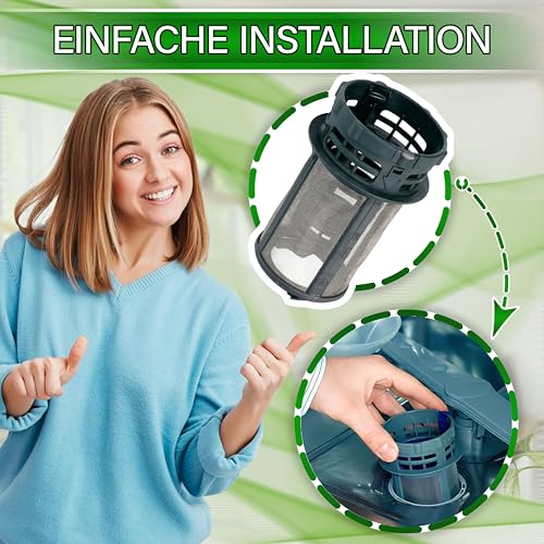 Sieb Filter für Spülmaschine Ø 83 mm x 130 mm mit dem Originalcode 1740800500 481248058413 C00345776 für Beko für Whirlpool für Indesit - Garantie 5 Jahre - ONIX TECH