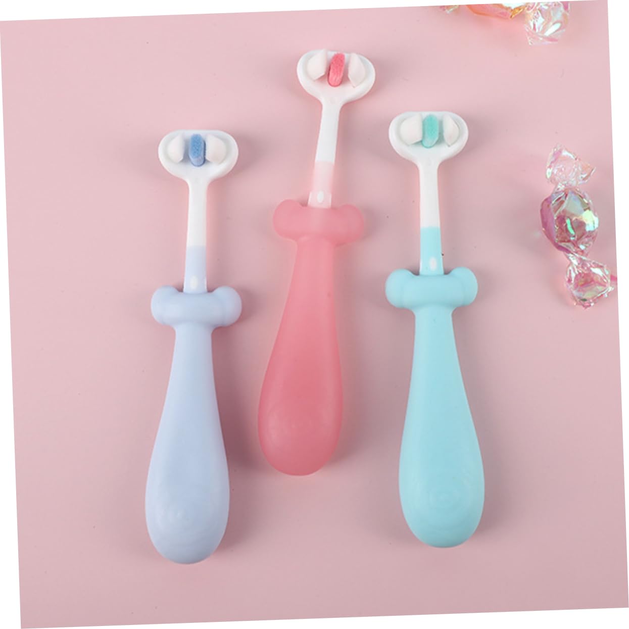 BESTYASH 3 Set Spazzolino Per Setole Morbide E Antiscivolo Spazzolino Per Denti Piccoli Con Design Carino Per Igiene Orale Dei 3 Pezzi*3