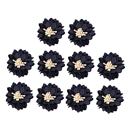 20 piezas de decoraciones de flores de crisantemo secas azules miniatura 4