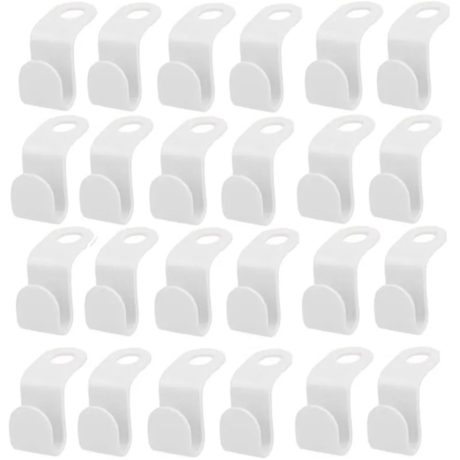 Hangers for Clothes Space Savers 200pcs Cascading Hanger Plastic Extender Clips Wardrobe Coat Organizer(White)