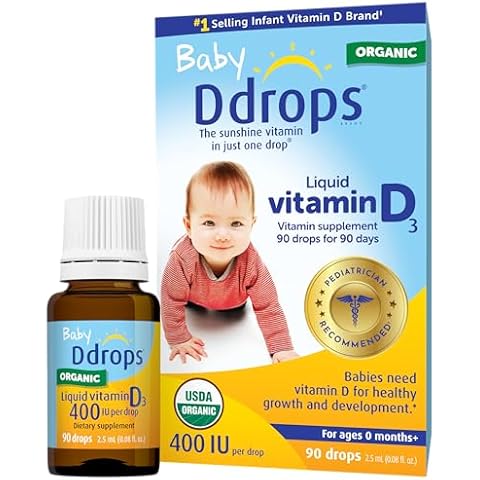 Ddrops Organic Baby 400 IU 90 Drops Cover