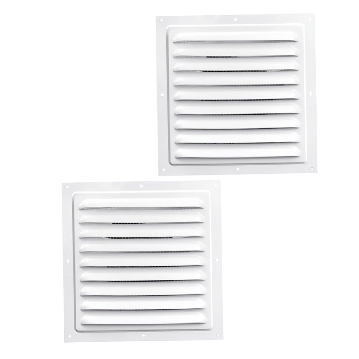 Griglia di Ventilazione a Lamelle Quadrata in Lega di Alluminio Bianca 2 | Quadri Elettrici e Involucri, Design Robusto Protezione Intemperie, Flusso D'aria Elevato