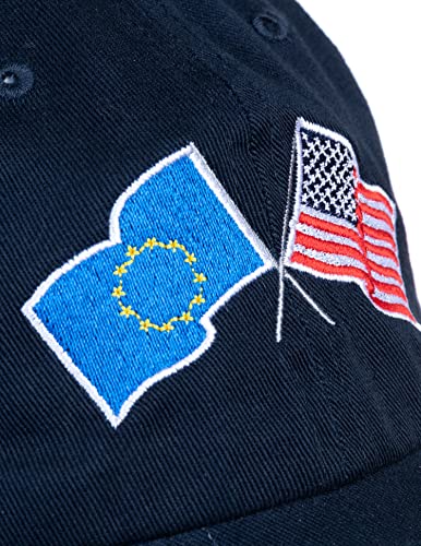 Image of Ann Arbor T-shirt Co. American Friendship Nations Flag Baseball Low Profile Dad Hat for Men Women