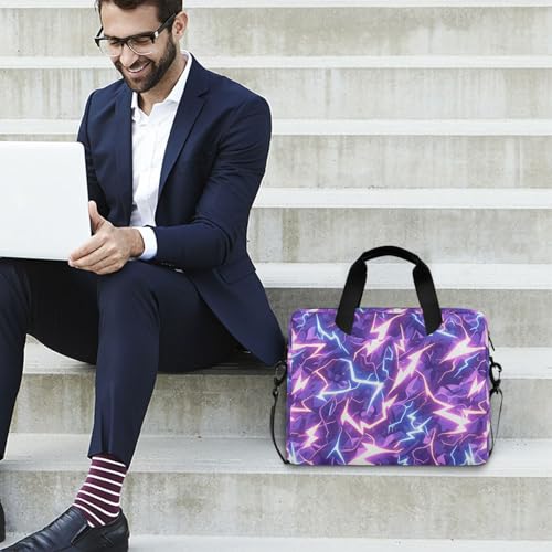 Funda para laptop 15.6 pulgadas con asa y correa azul miniatura 3