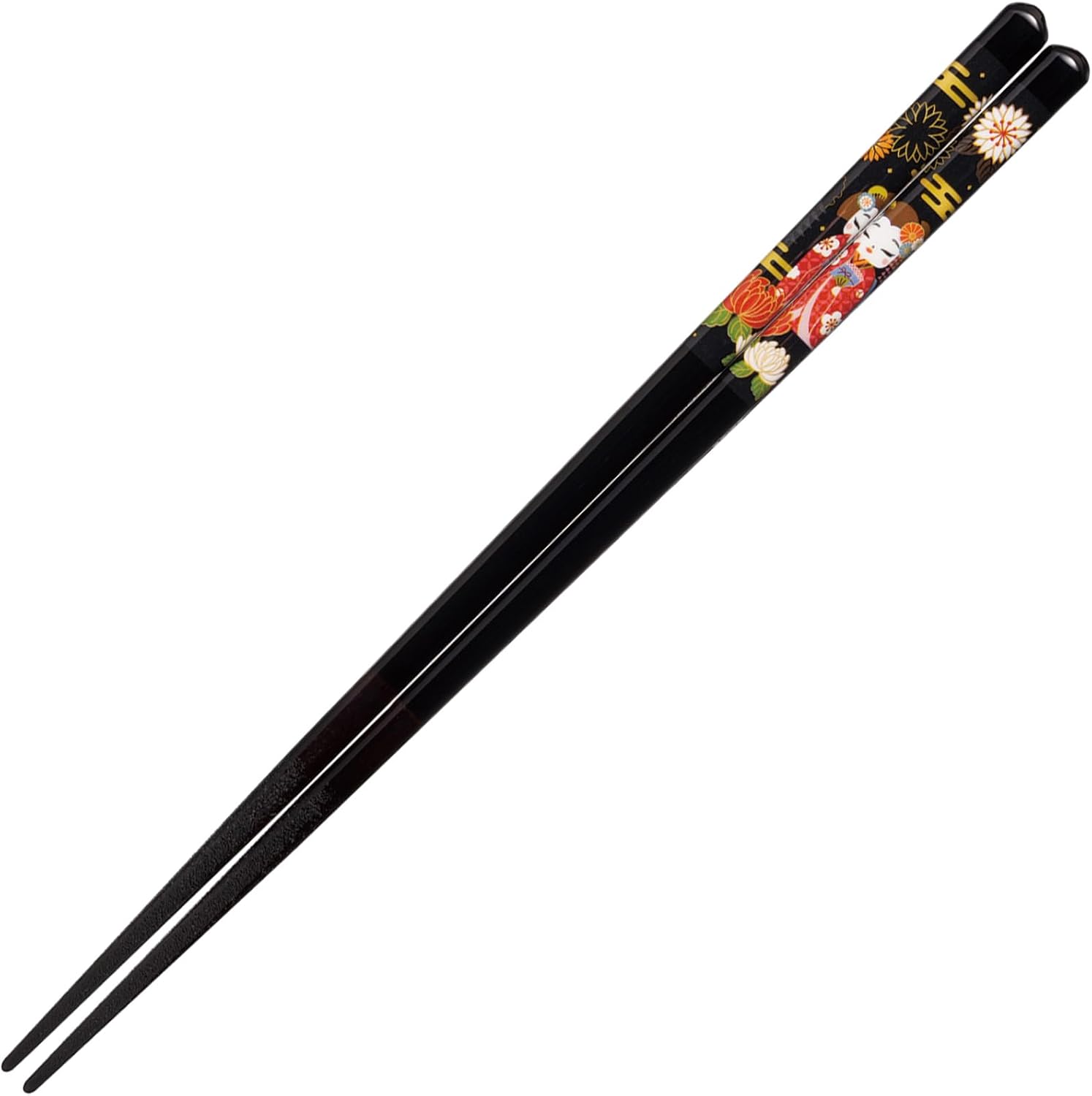 Sunlife H-06764 Tenmaru Yume Kokeshi Chopsticks for Adults, Long, Dishwasher Safe, Easy to Grip, Red Tip, 9.1 inches (23 cm), Made in Japan